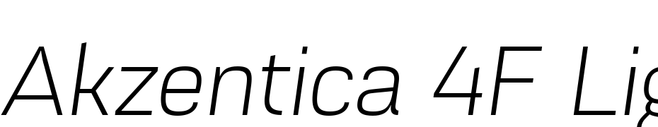 Akzentica 4F Light Italic Font Download Free